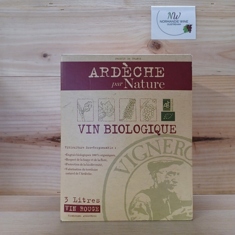 3L ARDECHE - ROUGE  NATURE - BIO