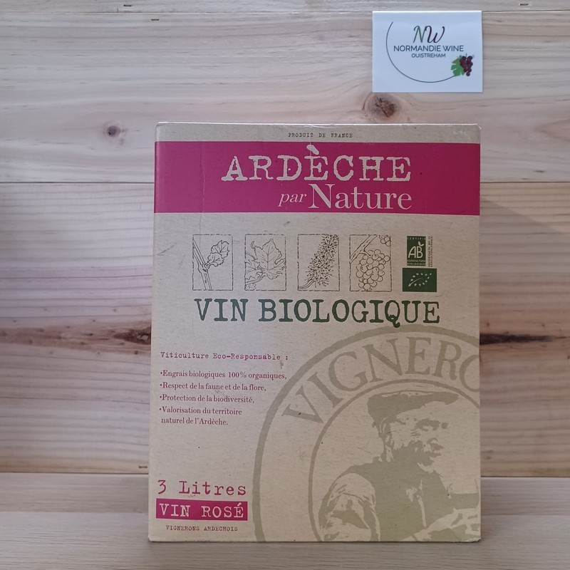3L ARDECHE - ROSE  NATURE BIO
