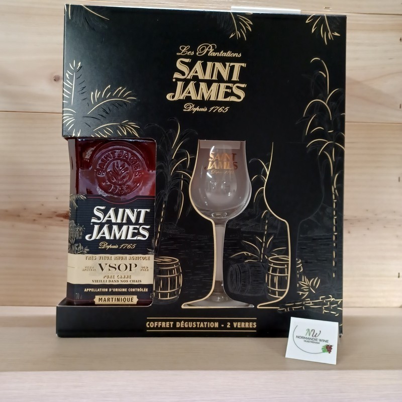 SAINT JAMES VSOP COFFRET 2 VERRES